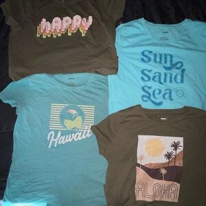 Sonoma Graphic Short Sleeve Graphic Tees, Bundle of 4 Women’s Size Large